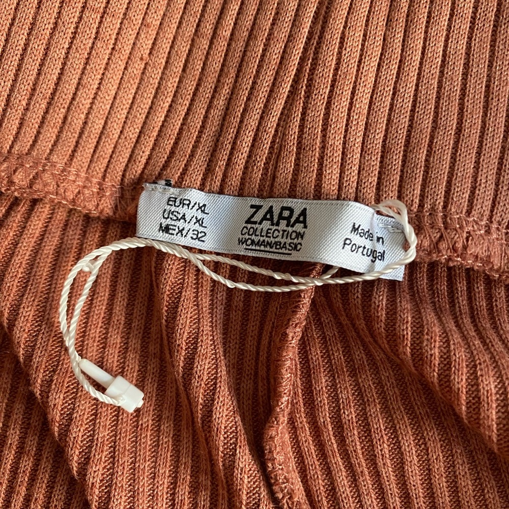 Zara Rust Wide-Leg Pants - Picture 8 of 10